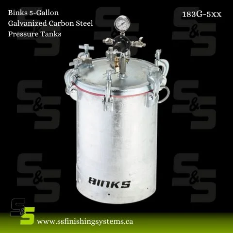 Binks 5-Gal Galvanized Carbon Steel Pressure Tanks