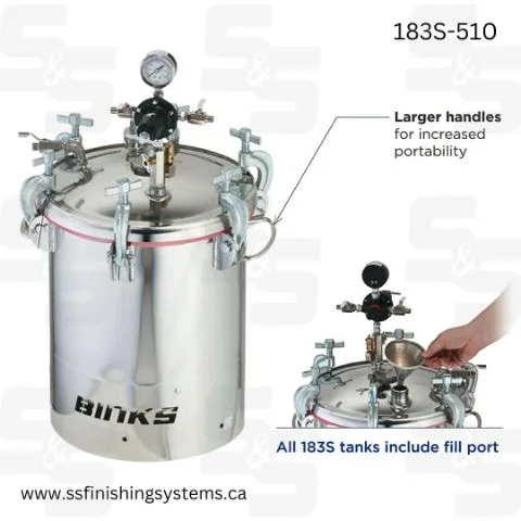 Binks 5-Gal SS Pressure Tank