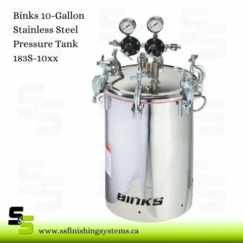 Binks 10-Gal Stainless Steel Pressure Tank