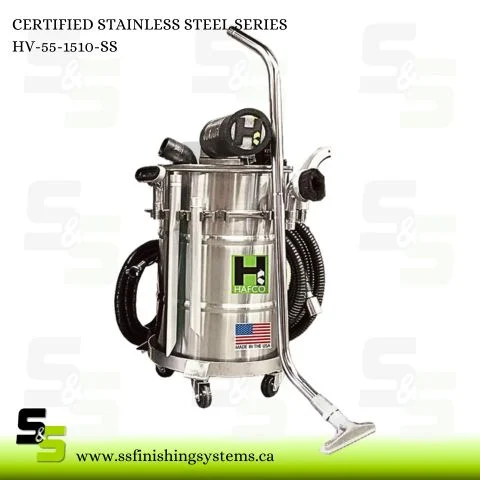 HafcoVac 55Gal Certified Stainless Steel Vacuum EXLR