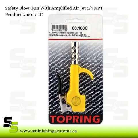 COMPACT Safety Blow Gun With Venturi Booster Tip