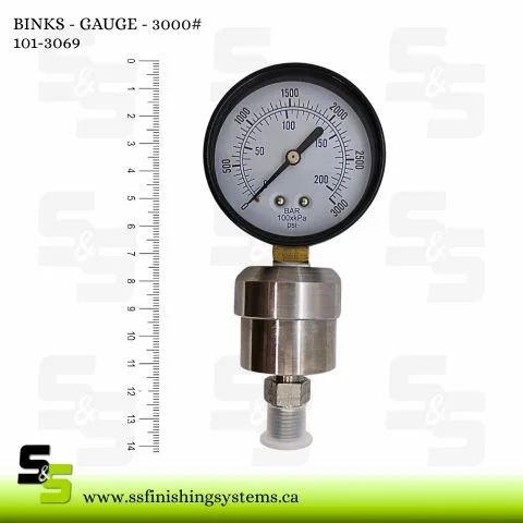 Binks 3000 PSI Pressure Gauge – 101-3069